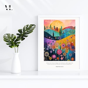 Psalm 94:18-19 Christian Bible Verse Wall Art | Inspiring Scripture Prints for Your Home | Thoughtful Gift 4 Any Occasion Bible Art Print