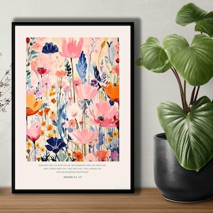Isaiah 41:10 Christian Wall Art Poster | Inspirational Bible Quotes  | Printable Bible Verses - Unique Gift Idea