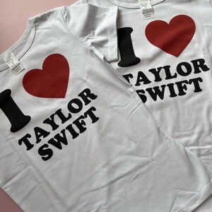 T-shirt Taylor inspired, the eras tour inspired, swiftie, good quality, fan merch, baby tee, taylor baby tee, trendy top, i love taylor image 10