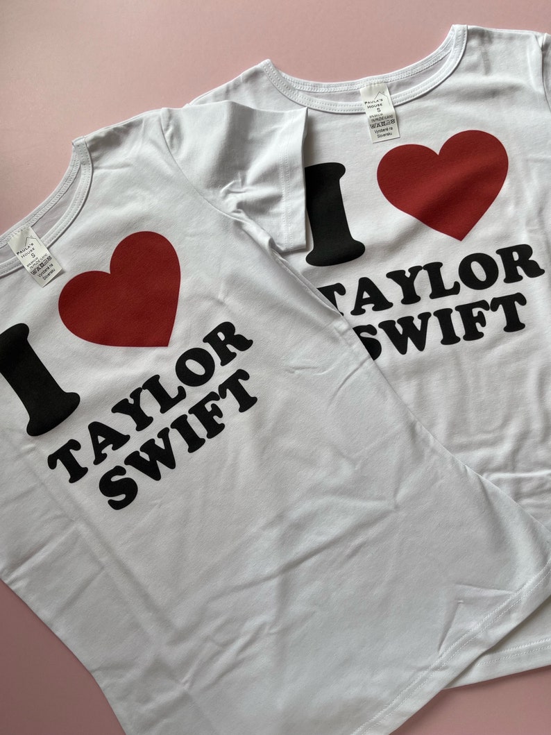 T-shirt Taylor inspired, the eras tour inspired, swiftie, good quality, fan merch, baby tee, taylor baby tee, trendy top, i love taylor image 10