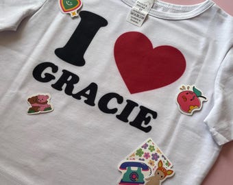 Gracie Abrams crop top, oversized t-shirt, The secret of us tour, weenies, Gracie The secret of us, fangirl, fanmerch, I love Gracie top,y2k