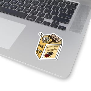 Quirky Crab Milk Stickers - Fun Decor for Hydro Flasks, Laptops, Journals, Gifts for Ocean Lovers, Cute Art
