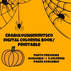 Hermit crab Halloween Digital coloring pages