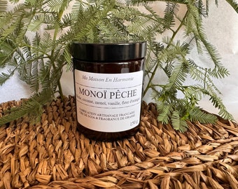 Bougie Naturelle Parfumée Monoï Pêche