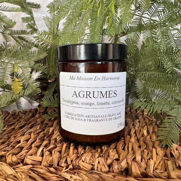 Bougie Naturelle Parfumée Agrumes