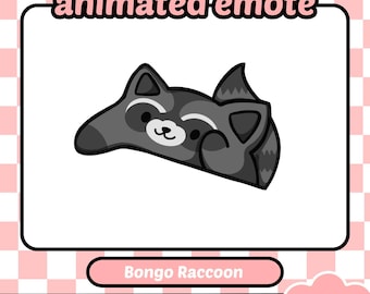 ANIMATED Bongo Raccoon Emote - Twitch Kick Youtube Discord Raccoon Twitch Emote Animated Twitch Emotes Bongo Cat Raccoon Emotes