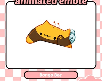 ANIMATED Bongo Bee Emote - Twitch Kick Youtube Discord Bee Twitch Emote Animated Twitch Emotes Bongo Cat Bee Emotes