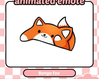 ANIMATED Bongo Fox Emote - Twitch Kick Youtube Discord Fox Twitch Emote Animated Twitch Emotes Bongo Cat Fox Emotes