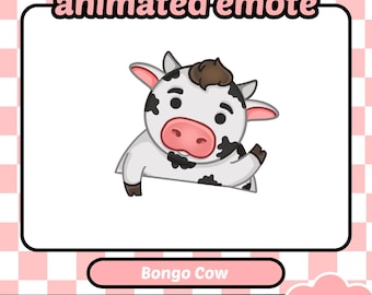 ANIMATED Bongo Cow Emote - Twitch Kick Youtube Discord Cow Twitch Emote Animated Twitch Emotes Bongo Cat Cow Emotes