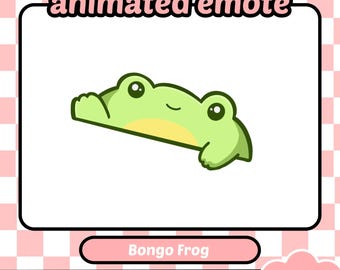 ANIMATED Bongo Frog Emote - Twitch Kick Youtube Discord Frog Twitch Emote Animated Twitch Emotes Bongo Cat Frog Emotes