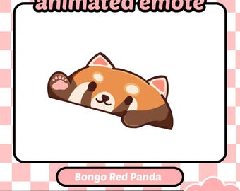 ANIMATED Bongo Red Panda Emote - Twitch Kick Youtube Discord Red Panda Twitch Emote Animated Twitch Emotes Bongo Cat Red Panda Emotes