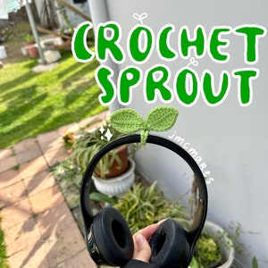 Crochet Sprout Headphone Accessory