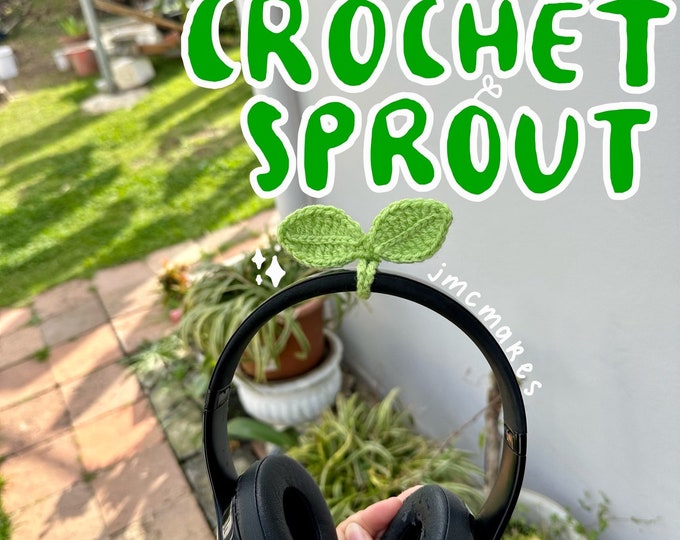 Crochet Sprout Headphone Accessory