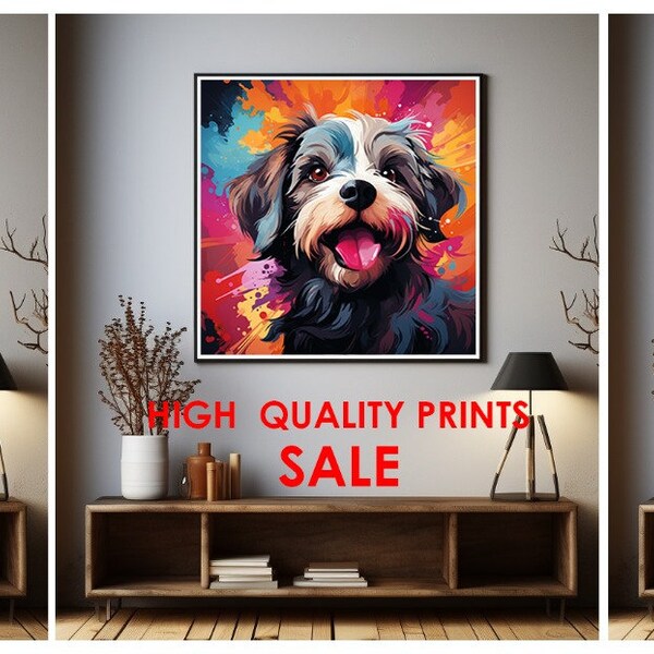 Custom Pet Portrait, Dogs  Pet Painting, Digital Painted from Photo, Pet memorial gif, Pet gifts 3 digital files