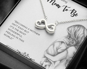 FABUNORA Best Maternity Gift for Mom To Be 925 Sterling Silver Necklace Baby Shower Gift for Expecting Mother Pregnancy Necklace Mother Gift