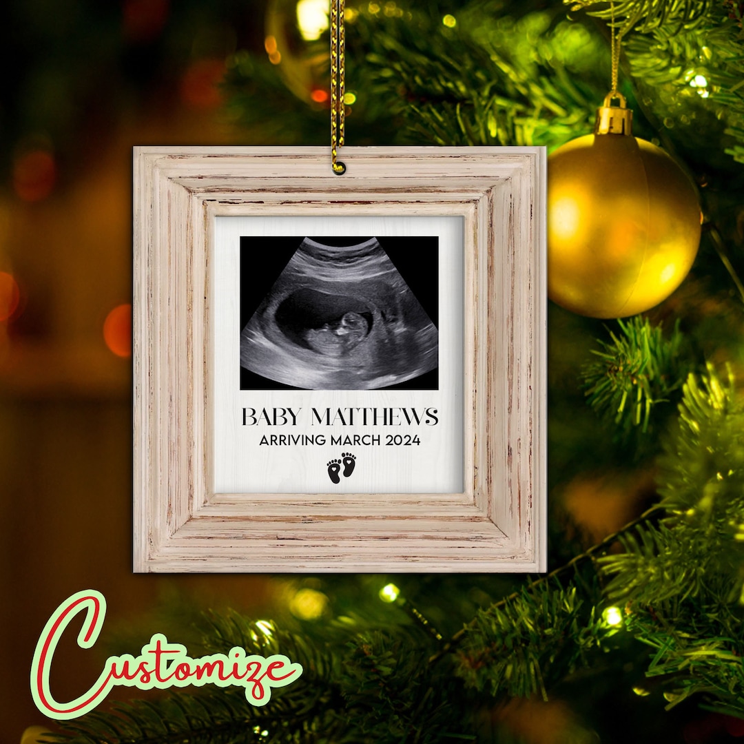 Ultrasound Ornament, Sonogram Ornament, Baby's First Christmas 2023/