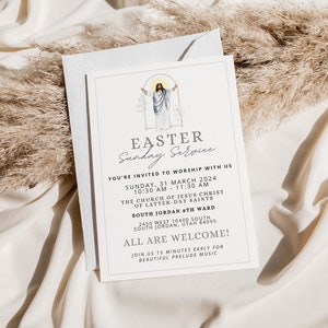 Easter Service Invitation | LDS Church Easter | Easter Sacrament Meeting | LDS Easter Invitation | Easter Church Service | Sacrament Service