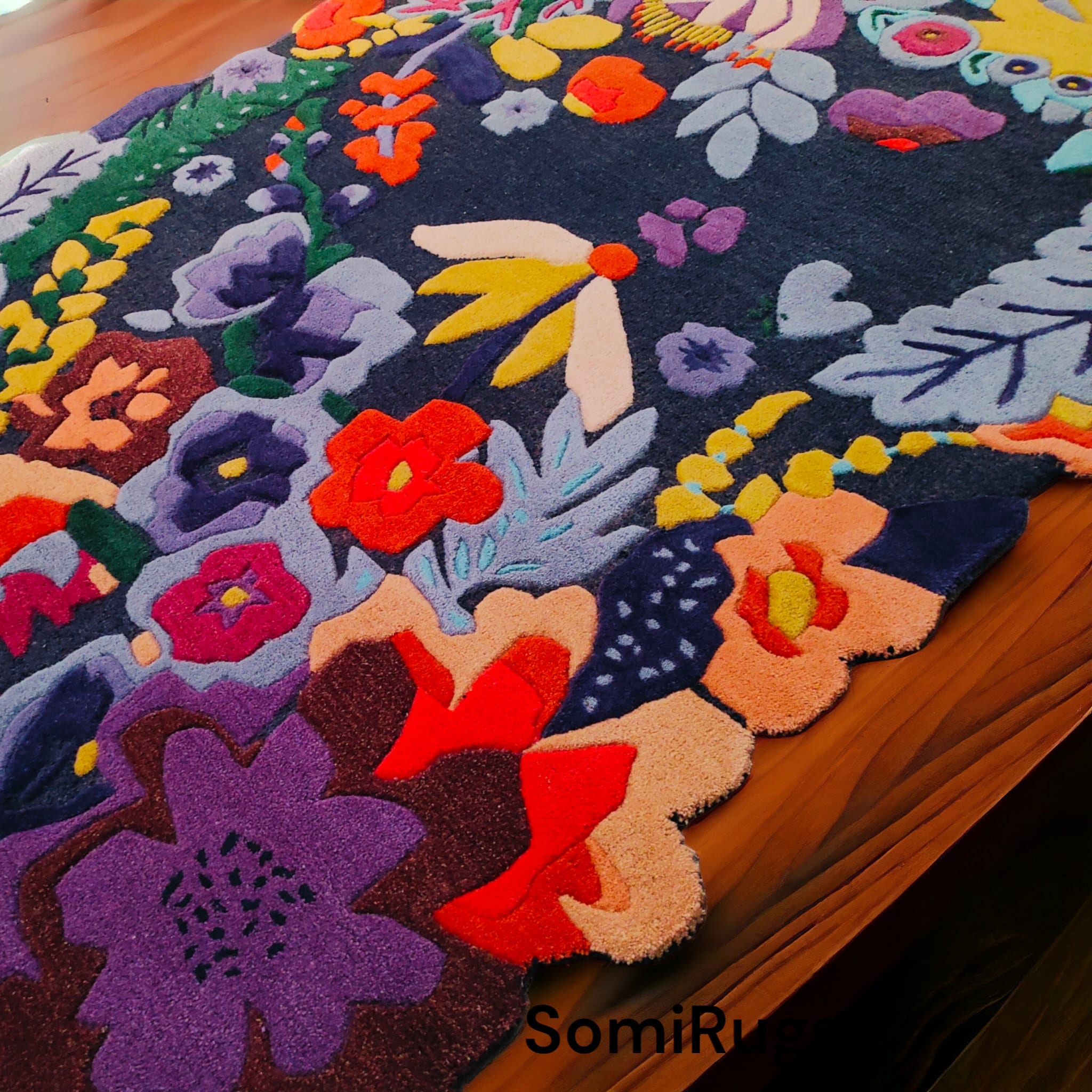 Authentic Handmade Rugs Handmade Authentic Jardin Rug Hand Tufted Floral Area Rug Home ...