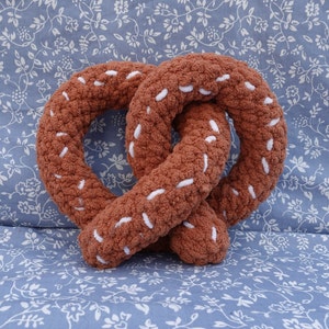 Crochet Pretzel stuffed amigurumi Pretzel plushy