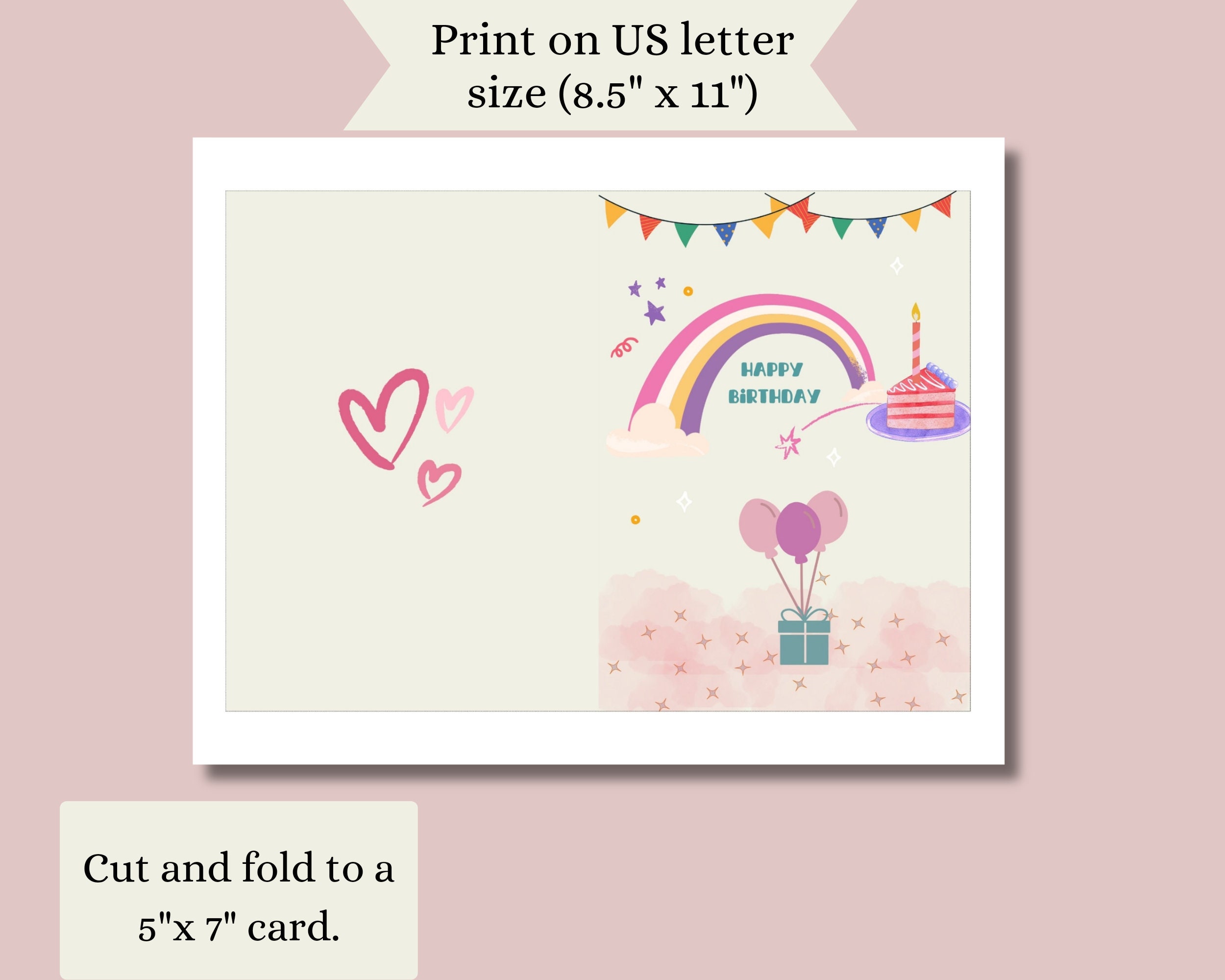 Printable Cute Birthday Card for - Il Fullxfull.5140688538 B7gt 