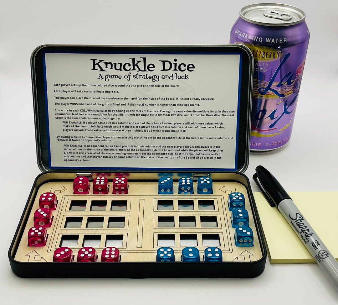 Knuckle Dice Travel Game Etsy knuckle-dice-travel-game-etsy