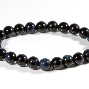 Hawk’s Eye Tiger&#39;s Eye Bracelet (8.5mm stones)