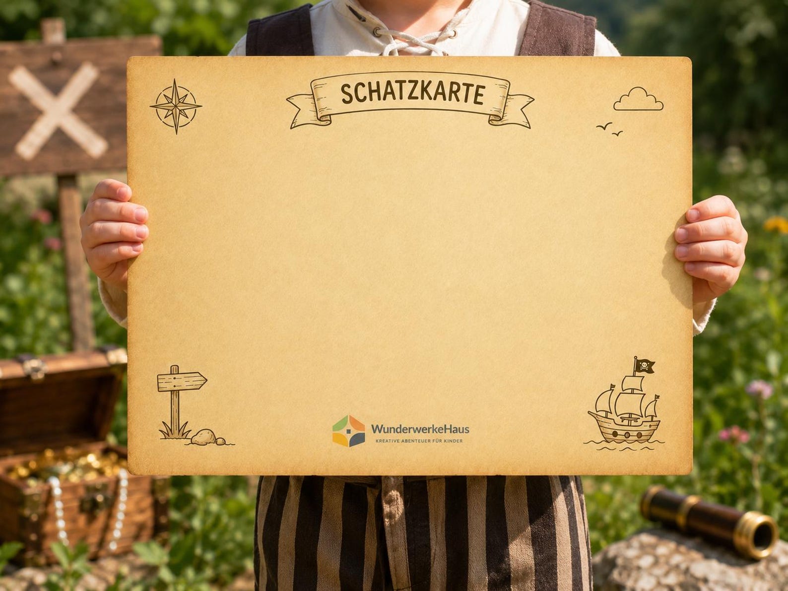 Digital Download | Treasure Map Templates for Printing | 5 Digital ...