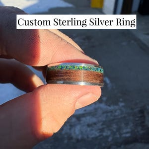 Custom Sterling Silver Inlay Ring: Sentimental Keepsake, send your materials