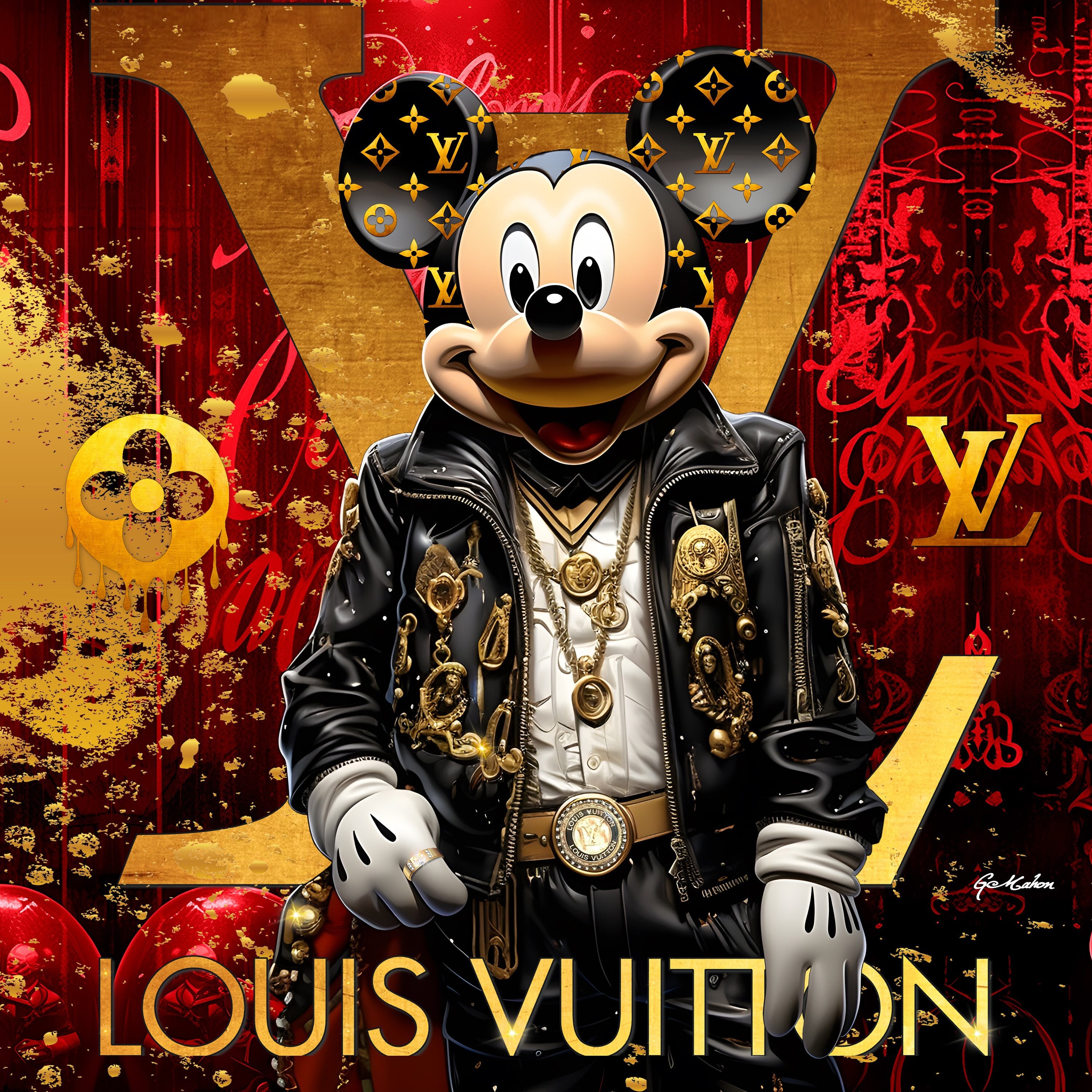 mickey mouse louis vuitton wallpaper