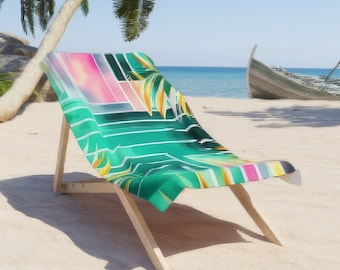 Tropical Theme Beach Towel
