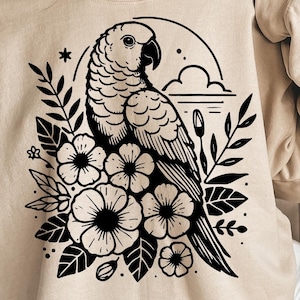 Parrot Svg Png, Cute Parrot, Parrot Design, Parrot T-shirts, Parrot Vector, Parrot Cricut, Parrot Silhouette, Parrot Cutting File