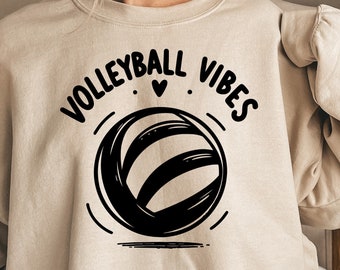 Volleyball Vibes Svg Png, Volleyball Game Day, Volleyball Team Svg, Volleyball Shirt, Sports Svg, Volleyball Clipart, Volleyball Cut File