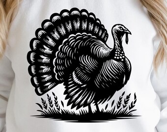 Turkey Svg Png, Turkey Silhouette, Turkey Hunting Svg, Turkey Vector, Turkey Clipart, Turkey Cut File, Turkey