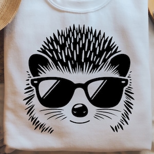 Hedgehog Svg Png, Hedgehog Glasses Svg, Óculos De Sol Svg, Animal Svg, Animal Png, Hedgehog Animal Svg, Hedgehog Clipart, Hedgehog Cut File