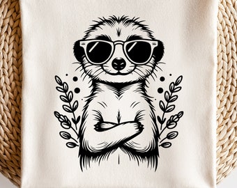Meerkat Svg Png, Meerkat Design, Meerkat Silhouette, Meerkat Vector, Meerkat Graphic, Animal Svg, Animal Png, Meerkat Cut File