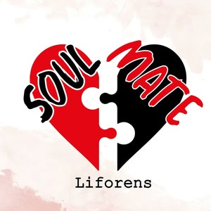 Seelenverwandten-Svg Png, Liebhabergeschenk, Paar-Svg, Liebhaber-Paar, Paar-Shirt-Svg, Liebeszitat, Liebesherz, Liebessvg, Liebe Png, Seelenkamerad