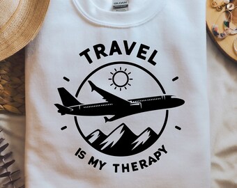 Travel is my Therapy Svg Png, Travel Svg, Travel Png,  Therapy Png, Therapy Quote Svg, Therapy Svg, World Traveler Svg, Travel Sayings