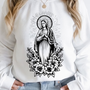 Virgen María Svg Png, Christian Svg, Religión Svg, Madre de Jesús Svg, Madre de Dios Svg, Virgen de Guadalupe, Virgen de México Svg