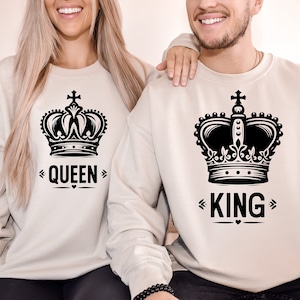 Rei e Rainha Svg Png, Rei Svg Rainha Svg, Rei Coroa Svg, Rei Coroa Svg, Casal Correspondência, Ele e Ela, Marido e Mulher Svg