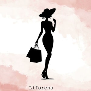 Winkelen vrouw Svg Png, vrouw Svg, vrouw silhouet, Lady winkelen Svg, mode Svg, winkelen Svg, winkelen meisje Svg, winkelen Clipart