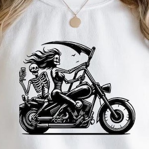 Skeleton Rider Svg Png, Couple Svg, Rider Svg, Skull svg, Motorcycle Skull Svg, Skeleton Cut Files, Skeleton Svg, Motorcycle Svg