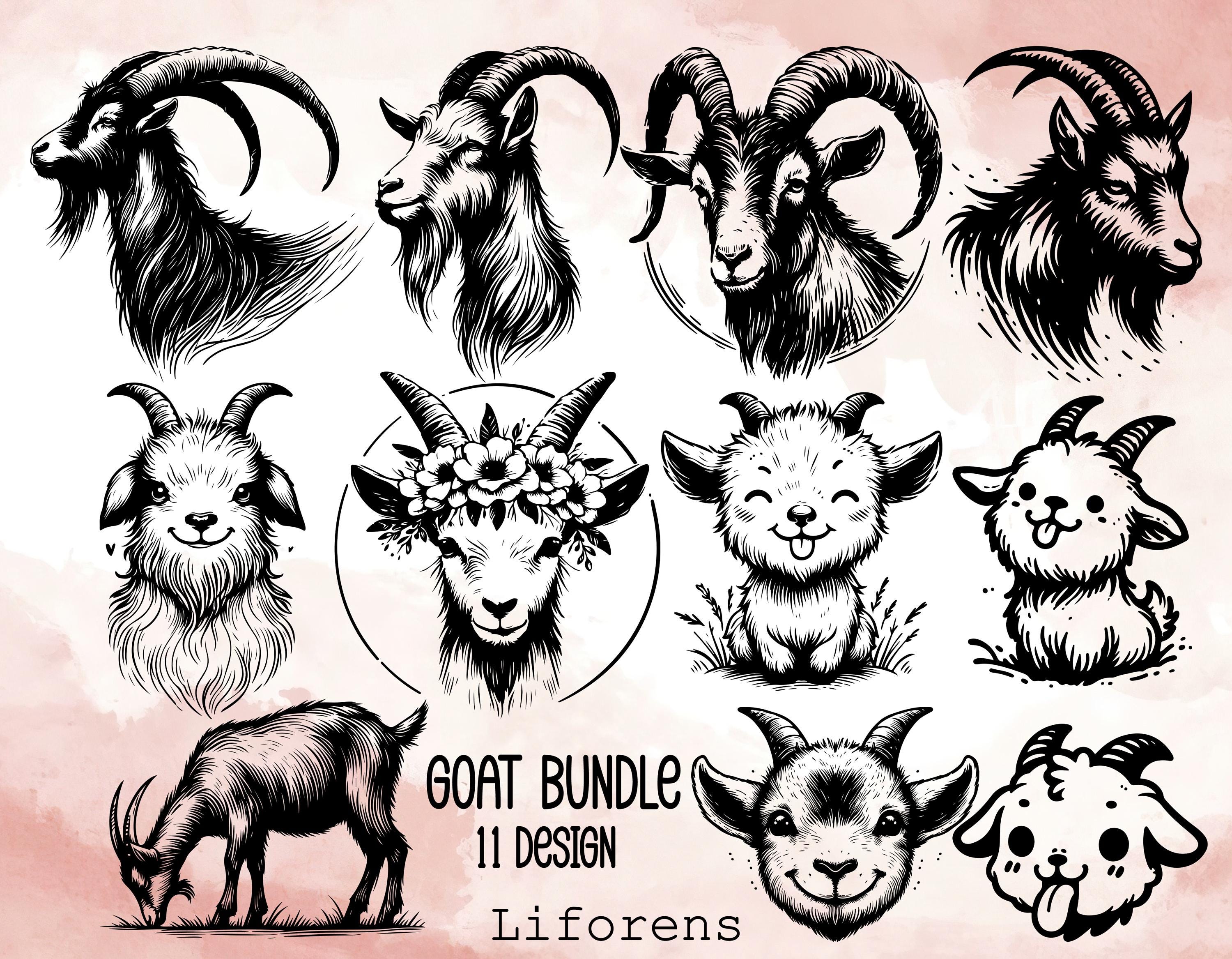 Goat Bundle Svg Png, Baby Goat Svg, Cute Goat Svg, Goat Svg, Farm ...