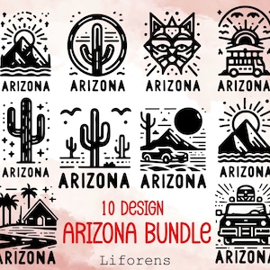 Arizona Bundle SVG, Arizona State SVG, Arizona Gliederung SVG, Arizona Home SVG, AZ svg, Arizona State Clipart, digitaler Download