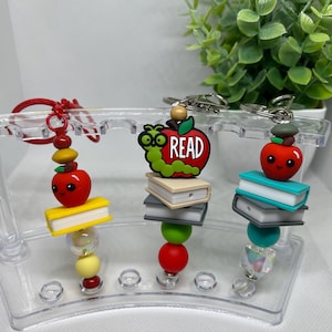 Beaded Keychain, Silicone Beads, Keychain, Handmade, Gift, Pullchains, Teachers
