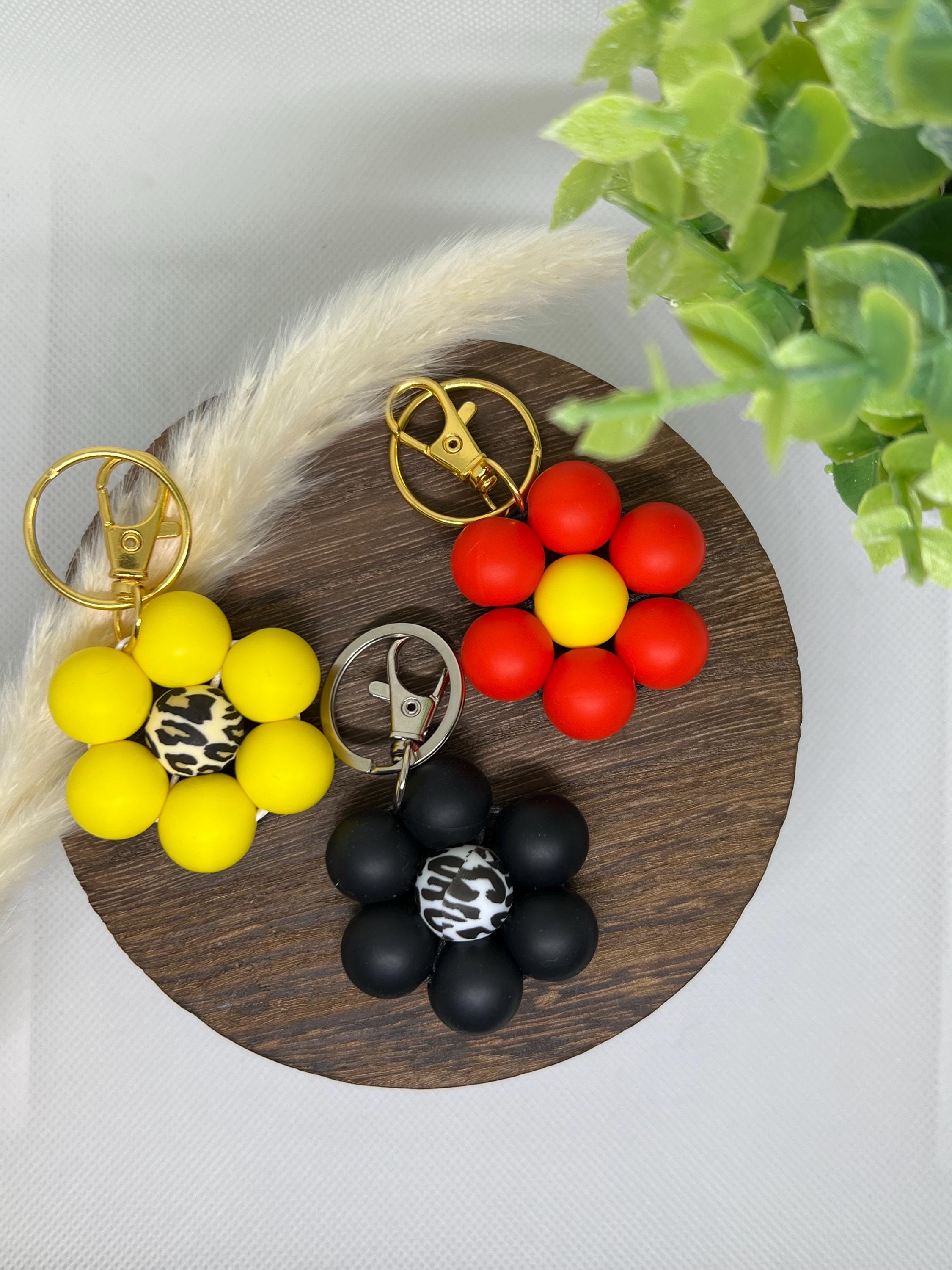Beaded Flower Keychain - Etsy