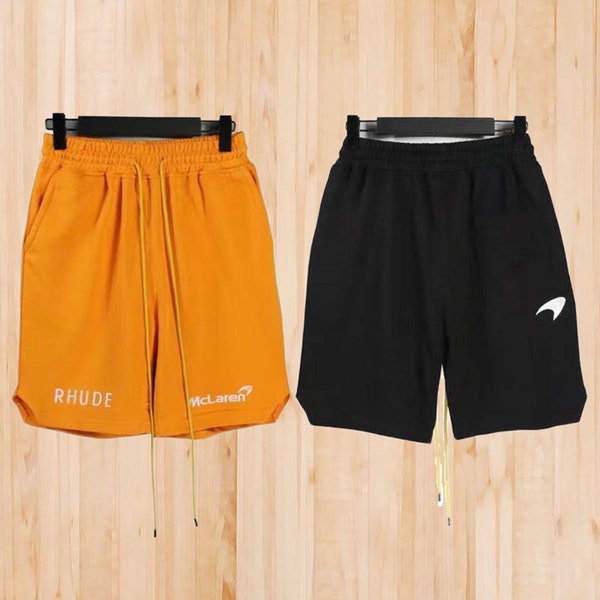 Rhude Shorts Fashion Shorts Summer High Street Broderie Loose Casual Sports Cropped Pants Unisex