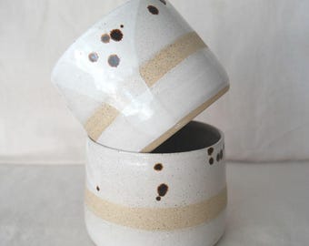 Handmade cup set| Handmade Rustic Coffee Mug | No Handle Mug | Ceramic cup set | Handmade rustic pottery cup set | Ceramic coffee mug set