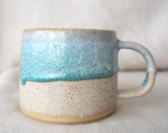 Rustic Blue Hue Handmade Ceramic Mug ** SECONDS (wheel thrown) | Blue Pottery Mug |  Handmade Ceramic Mug | Blue Rustic Coffee Mug |