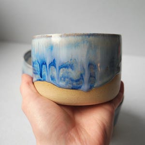 Blue Pottery Cup Set, Handmade Ceramic Coffee Cups, Wheel Thrown Tea Cups, Handmade Pottery Gift, Blue Ceramic Mug Set, Handmade gift set