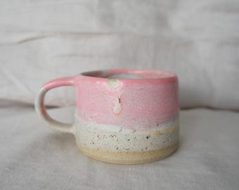 Pink Handmade Mug Handmade Ceramic Mug (wheel thrown) | Pink Ceramic Mug | Dishwasher, Food and Microwave safe |